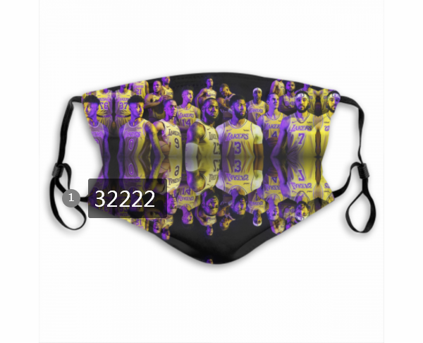 NBA 2020 Los Angeles Lakers2 Dust mask with filter->nba dust mask->Sports Accessory